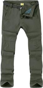 img 4 attached to 🏔️ TBMPOY Men's Waterproof Fleece Lined Snow Ski Pants - Perfect for Outdoor Hiking, Mountaineering, and Softshell with Belt