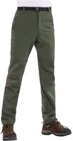 img 2 attached to 🏔️ TBMPOY Men's Waterproof Fleece Lined Snow Ski Pants - Perfect for Outdoor Hiking, Mountaineering, and Softshell with Belt