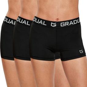 img 4 attached to G Gradual Women's Spandex Compression Volleyball Shorts: 3" /7" Workout Pro Shorts for Women - A Must-Have for Active Ladies!