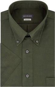 img 4 attached to 👔 Classic Van Heusen Oxford Greystone Men's Shirt Collection - Perfect Fit for Style and Comfort