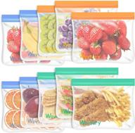 🥪 set of 10 reusable sandwich bags – dishwasher safe food storage bags – leakproof silicone snack bags – bpa-free lunch bags for travel logo
