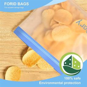 img 1 attached to 🥪 Set of 10 Reusable Sandwich Bags – Dishwasher Safe Food Storage Bags – Leakproof Silicone Snack Bags – BPA-Free Lunch Bags for Travel
