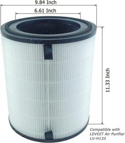 img 3 attached to Flintar LV-H133 H13 True HEPA Replacement Filter: Compatible with LEVOIT LV-H133 MetaAir Tower Air Purifier - High-Grade Filtration System (Part Number LV-H133-RF)