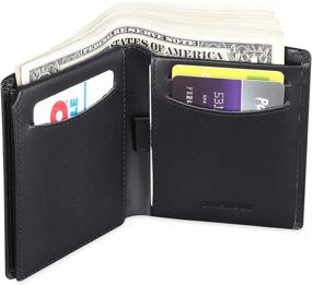 img 4 attached to Genuine Leather Trifold Wallet with Ample Pockets by Amelleon