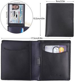 img 2 attached to Genuine Leather Trifold Wallet with Ample Pockets by Amelleon