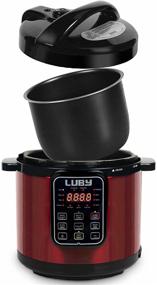 img 3 attached to Luby Electric Pressure Cooker - 6 Qt, 17 Smart Programmable Functions - Slow Cooker, Yogurt Maker, Rice Cooker, Saute Steamer, Egg Cooker, Sous Vide Warmer - Red (GT606)