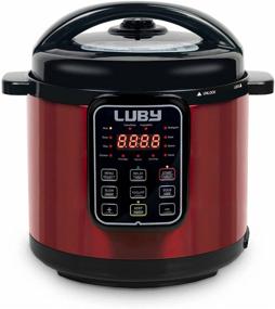 img 4 attached to Luby Electric Pressure Cooker - 6 Qt, 17 Smart Programmable Functions - Slow Cooker, Yogurt Maker, Rice Cooker, Saute Steamer, Egg Cooker, Sous Vide Warmer - Red (GT606)