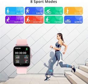 img 2 attached to 💗 COLMI 1.69-inch Smart Watch for Men Women, 2021 New Upgraded P8plus Smartwatch - Compatible with iPhone Andriod, Waterproof Fitness Tracker with Heart Rate, Blood Pressure, and SpO2 Monitor (Pink)