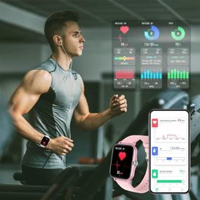 img 1 attached to 💗 COLMI 1.69-inch Smart Watch for Men Women, 2021 New Upgraded P8plus Smartwatch - Compatible with iPhone Andriod, Waterproof Fitness Tracker with Heart Rate, Blood Pressure, and SpO2 Monitor (Pink)