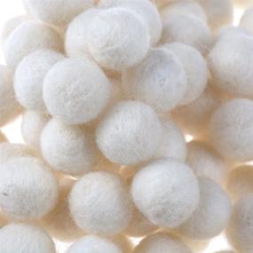 img 2 attached to 🔴 JUNKE 100 PCS Wool Felt Balls: Handmade Wool Beads for DIY Crafts, 20MM (0.78")