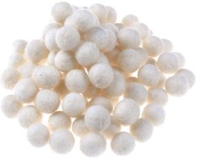 img 4 attached to 🔴 JUNKE 100 PCS Wool Felt Balls: Handmade Wool Beads for DIY Crafts, 20MM (0.78")