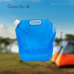 img 1 attached to 🥤 Convenient and Durable Collapsible Water Container Bag 5L - Lurranzo 3 Pack BPA Free Plastic Water Carrier for Outdoor Sport and Camping