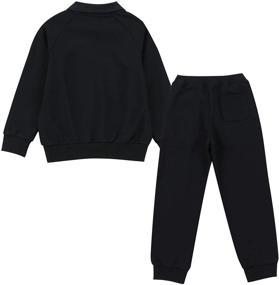 img 3 attached to 👕 Two Piece Sweatsuit Set for Boys and Girls | Toddler Athletic Top and Bottom Outfits | 1-10T Kids Clothes Sweatshirts and Sweatpants