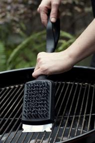 img 1 attached to 🔥 Ultimate BBQ Cleaning Solution: Charcoal Companion Dual Handle Monster Grill Brush with Safe-Scrub Nylon Bristles and Grill Scraper Replacement Head CC4127