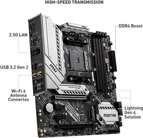 img 1 attached to 🎮 Renewed MSI MAG B550M Mortar WiFi Gaming Motherboard: AMD AM4, DDR4, PCIe 4.0, SATA 6Gb/s, M.2, USB 3.2 Gen 2, AX Wi-Fi 6, HDMI/DP, Micro-ATX - Compatible with AMD Ryzen 5000 Series Processors