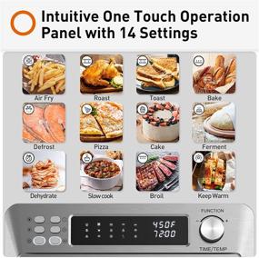 img 2 attached to 🍳 JOYOUNG 25QT Air Fryer Toaster Oven 1700W with 14 Preset Functions - Convection Oven Oil-Less, Full-Metal Structure & DualWall Glass - Includes Recipes