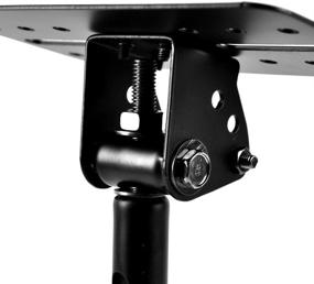 img 1 attached to 🔊 Adjustable Swivel Tilt Speaker Wall Ceiling Mount Stand - Black Bracket with Retractable Telescopic Arm - Ideal for Home Surround Sound System Bookshelf Satellite Speakers - Pyle PSTNDC31 (Pair)