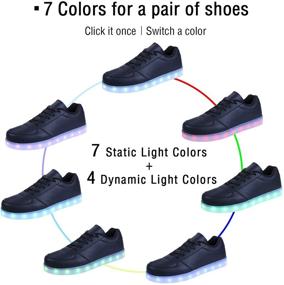 img 2 attached to Revolutionize Your Style with MILEADER Charging Sneakers: Control Flashing Men's Shoes!