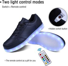 img 3 attached to Revolutionize Your Style with MILEADER Charging Sneakers: Control Flashing Men's Shoes!