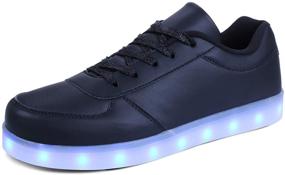 img 4 attached to Revolutionize Your Style with MILEADER Charging Sneakers: Control Flashing Men's Shoes!