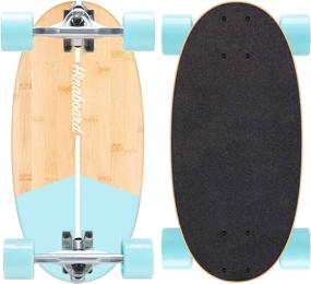 img 4 attached to 🛹 Hi-Na Lightweight Portable Mini Longboard - Protable Skateboard for Kids and Adults - Bamboo Cruiser Skateboard - Short DIY Skateboard for Kids - Mini Cruiser Skateboard for Travel