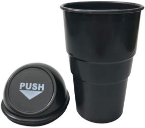 img 2 attached to Beetoo Automotive Cup Holder Trash Can - Small Car Trash Bin Ideal for Car Door or Office (2 Pack, Black)