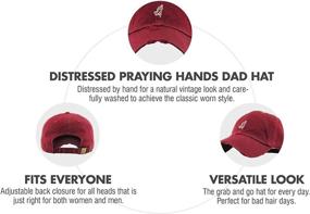 img 1 attached to 🙏 Praying Hands Rosary Dad Hat - Baseball Cap with Adjustable Polo Style (Unconstructed)