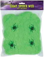 🕸️ slime green fr giant spider web with 2 spiders - party accessory (1 count, 2.1ozs/pkg) logo