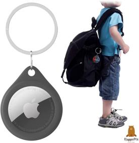 img 3 attached to Fun Design Silicone Protective Case for Apple AirTag - Ideal for Kids, Pets (Dogs and Cats) - Waterproof Cover with Key Chain - HuggieMe