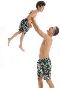 img 2 attached to Father Matching Hawaiian Swimwear 12 14Years Boys' Clothing for Swim