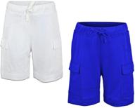 👦 kidsy boys casual beach cargo shorts - soft cotton, pull-on/drawstring closure, two pockets, perfect for summer logo