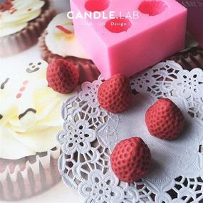 img 1 attached to 🍓 Set of 3 Mini Strawberry, Raspberry, and Blueberry Silicone Fondant Molds for Candle Making, Soap Crafting, Mulberry Wax Melts, Berries-shaped Chocolate Candy Mold, Cake and Cupcake Topper Decoration