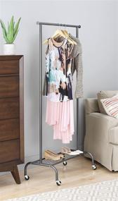 img 3 attached to 🔫 Gunmetal Grey Whitmor Garment Rack for Efficient Closet Organization