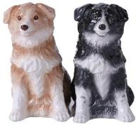 🐶 pacific giftware border collie couple magnetic salt and pepper shaker set - 4.75 inches logo