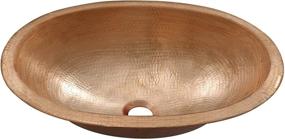 img 3 attached to 🚽 Sinkology SB202-19NU Strauss Copper Bath Sink: Handmade Pure Solid, Dual Mount, 19-Inch Beauty