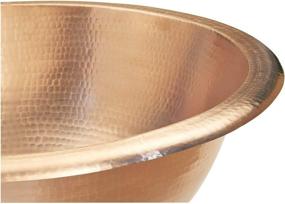 img 1 attached to 🚽 Sinkology SB202-19NU Strauss Copper Bath Sink: Handmade Pure Solid, Dual Mount, 19-Inch Beauty