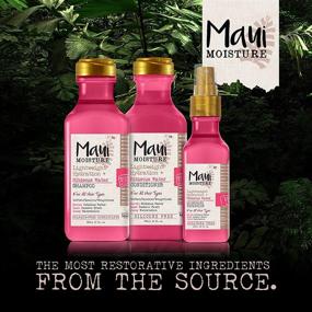 img 1 attached to Revitalize and Nourish Your Hair with Maui Moisture Lightweight Hydration + Hibiscus Water Conditioner - Sulfate-Free, 13 fl oz