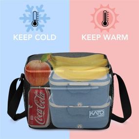 img 3 attached to 👜 Stay Cool on the Go: Tirrinia Insulated Lunch Bag for Women & Men - Leakproof, Thermal, and Reusable Lunch Box for Adults & Kids - Perfect Lunch Cooler Tote for Office Work - Black