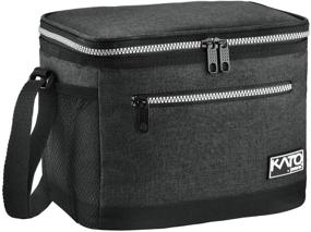 img 4 attached to 👜 Stay Cool on the Go: Tirrinia Insulated Lunch Bag for Women & Men - Leakproof, Thermal, and Reusable Lunch Box for Adults & Kids - Perfect Lunch Cooler Tote for Office Work - Black