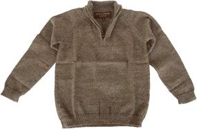 img 4 attached to Premium Quality Boys Half Zip Alpaca Wool Sweater - Handmade & 100% Alpaca Wool