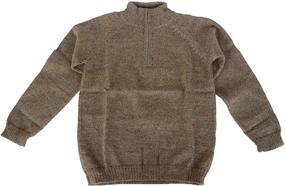 img 3 attached to Premium Quality Boys Half Zip Alpaca Wool Sweater - Handmade & 100% Alpaca Wool