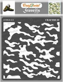 img 4 attached to 🎨 CrafTreat Camouflage Pattern Stencils for DIY Art and Craft - Wood, Canvas, Paper, Fabric, Floor, Wall, and Tile Painting - 6x6 Inches - Reusable Camouflage Stencil - Camouflage Pattern Stencil