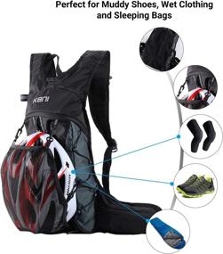 img 1 attached to KBNI Hydration Backpack: Lightweight Water Pack with 2L Bladder, LED Safety Light – Ideal for Outdoor Activities