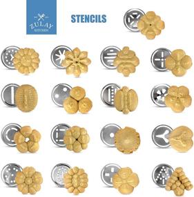 img 2 attached to 🍪 Zulay Kitchen's Deluxe Spritz Cookie Press Gun: Classic Cookie Press with 20 Decorative Stencil Discs & 4 Icing Tips - Durable & Easy to Use