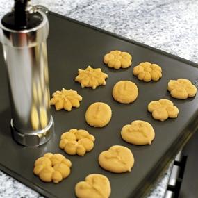 img 1 attached to 🍪 Zulay Kitchen's Deluxe Spritz Cookie Press Gun: Classic Cookie Press with 20 Decorative Stencil Discs & 4 Icing Tips - Durable & Easy to Use