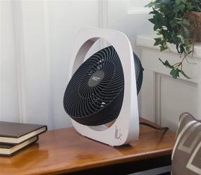 img 3 attached to 🌬️ Comfort Zone CZ110WT Turbo Desk Fan: 180-Degree Adjustable Head, 3-Speed, 10-inch - White