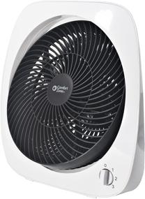 img 4 attached to 🌬️ Comfort Zone CZ110WT Turbo Desk Fan: 180-Degree Adjustable Head, 3-Speed, 10-inch - White