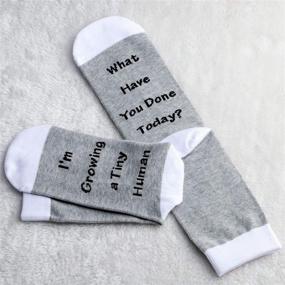 img 2 attached to 🧦 Pregnancy Gift New Mom Gifts - Tiny Human Growth Update Sock for Moms: What Did You Accomplish Today? - Ideal Pregnant Mom Gift