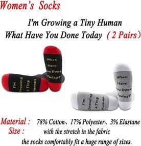 img 3 attached to 🧦 Pregnancy Gift New Mom Gifts - Tiny Human Growth Update Sock for Moms: What Did You Accomplish Today? - Ideal Pregnant Mom Gift