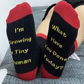 img 1 attached to 🧦 Pregnancy Gift New Mom Gifts - Tiny Human Growth Update Sock for Moms: What Did You Accomplish Today? - Ideal Pregnant Mom Gift